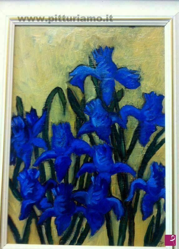 quadri in vendita online - iris blu