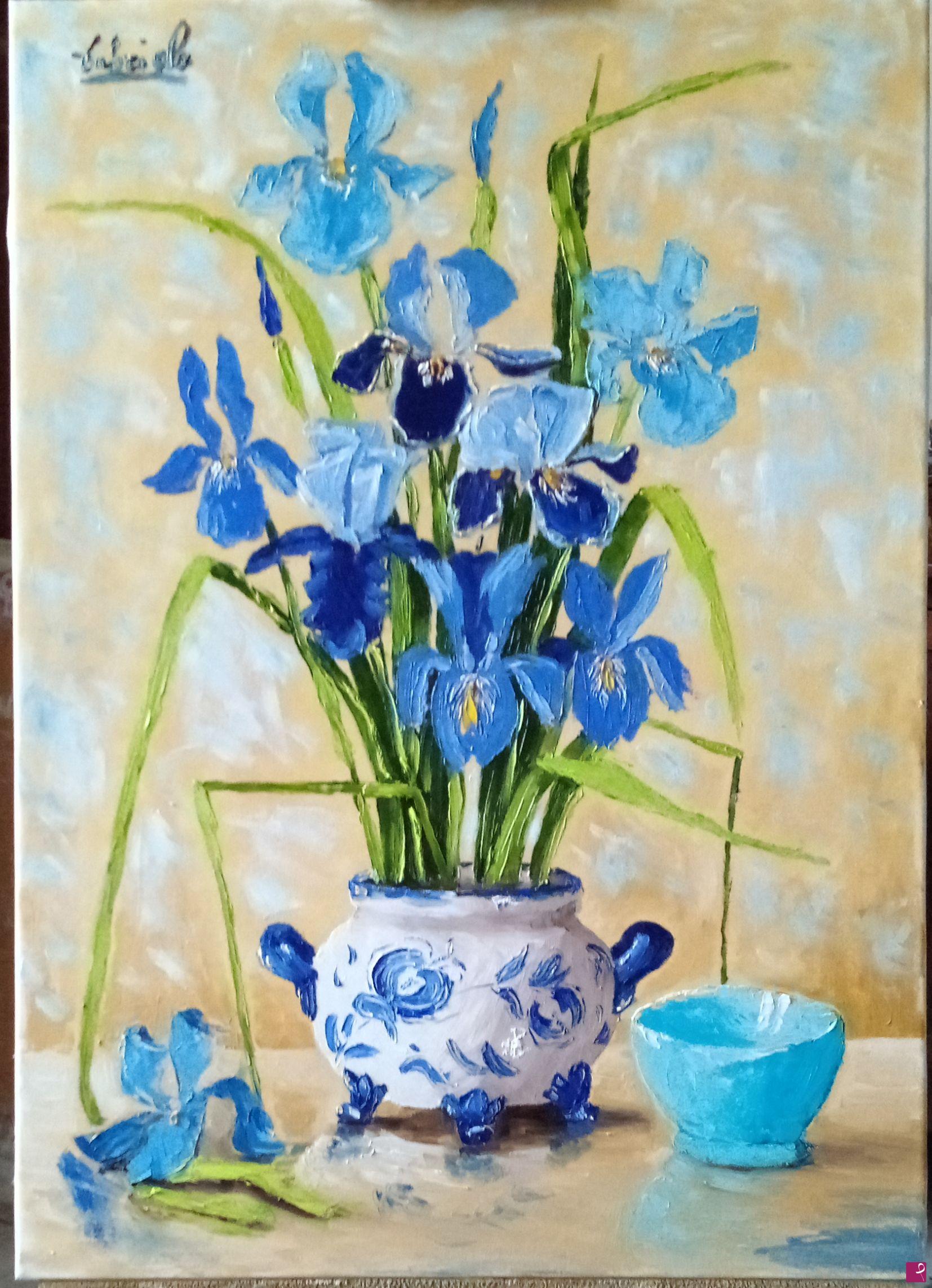 quadri in vendita online - Iris blu