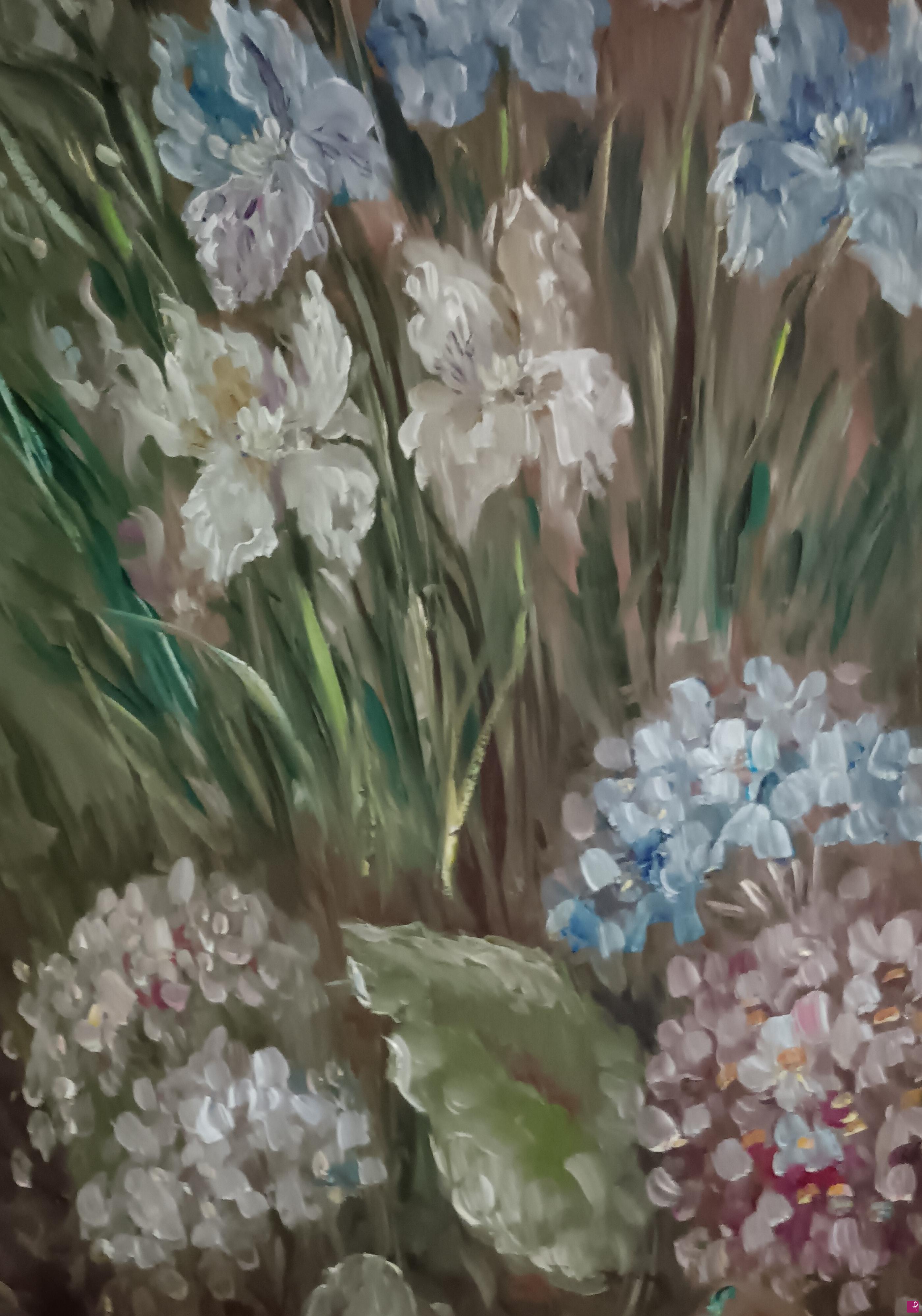 quadri in vendita online - Iris ed ortensie