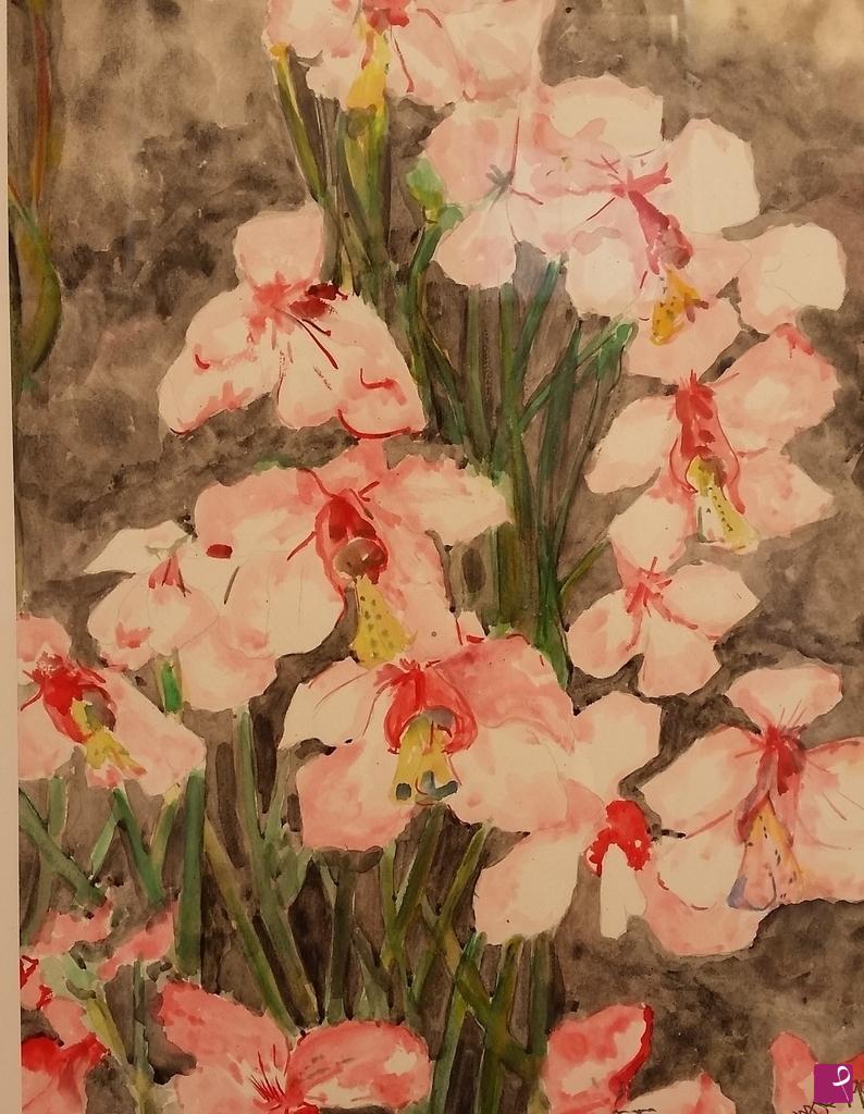 quadri in vendita online - iris rosa