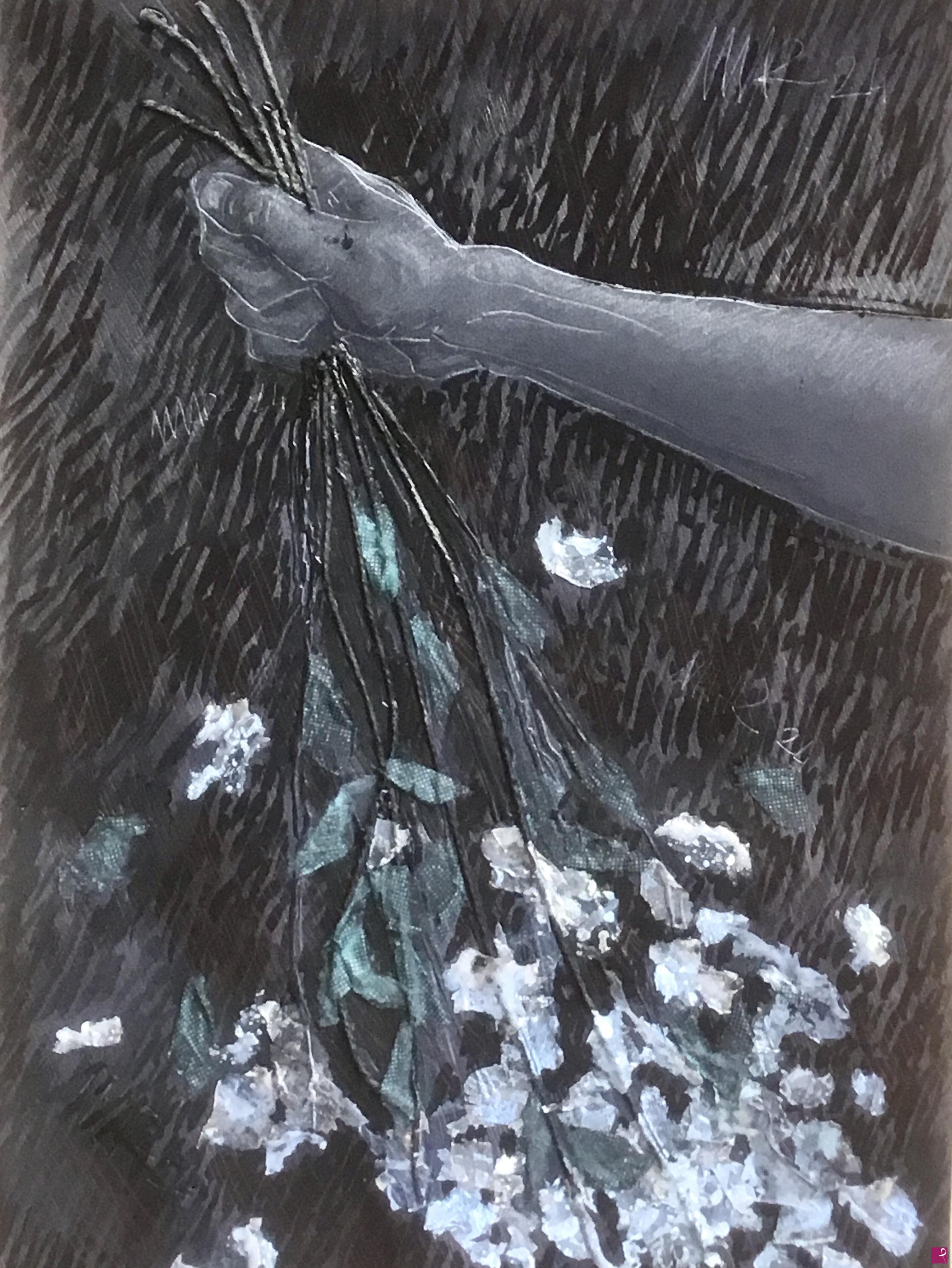 quadri in vendita online - Irritated flowers