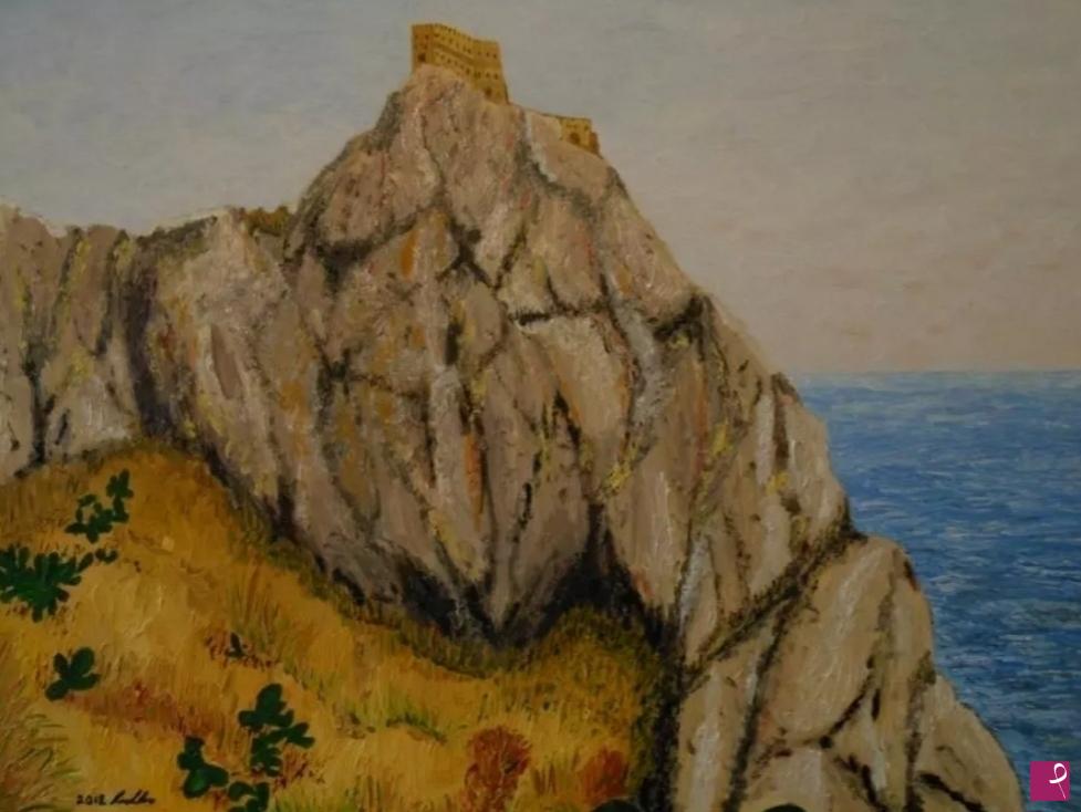 quadri in vendita online - Isola azzurra. Mi ergo a giudice, determinando il confine tra la scultura creata dall'uomo e quella creata dal tempo alla ricerca del confine: utopia. 