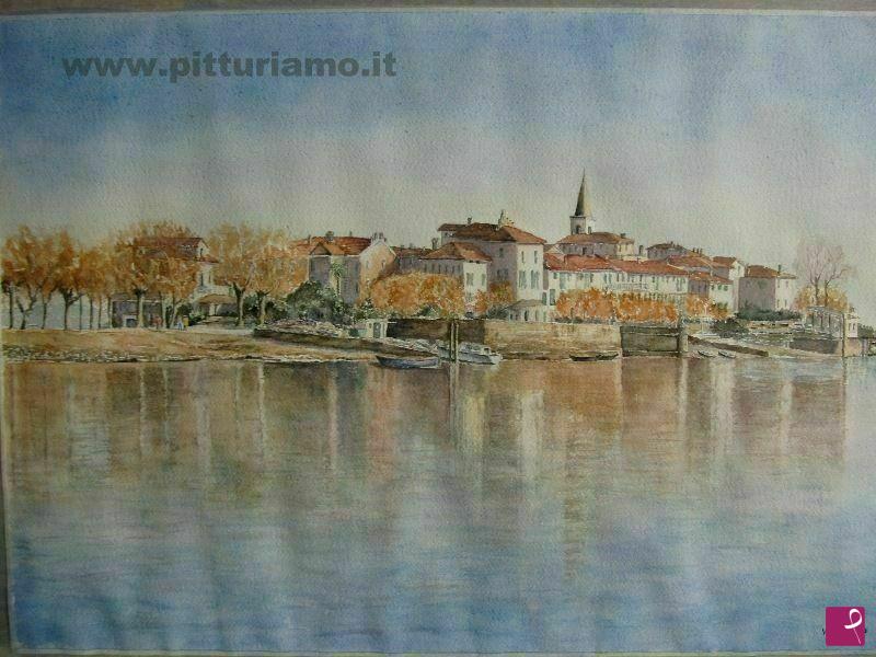 quadri in vendita online - Isola dei Pescatori - Atmosfera d'Autunno