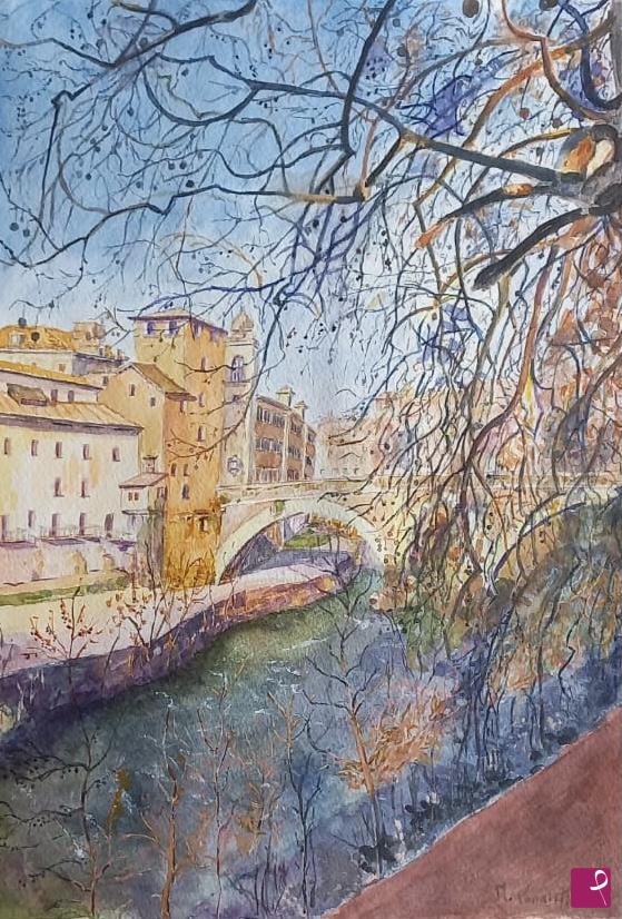 quadri in vendita online - Isola Tiberina 