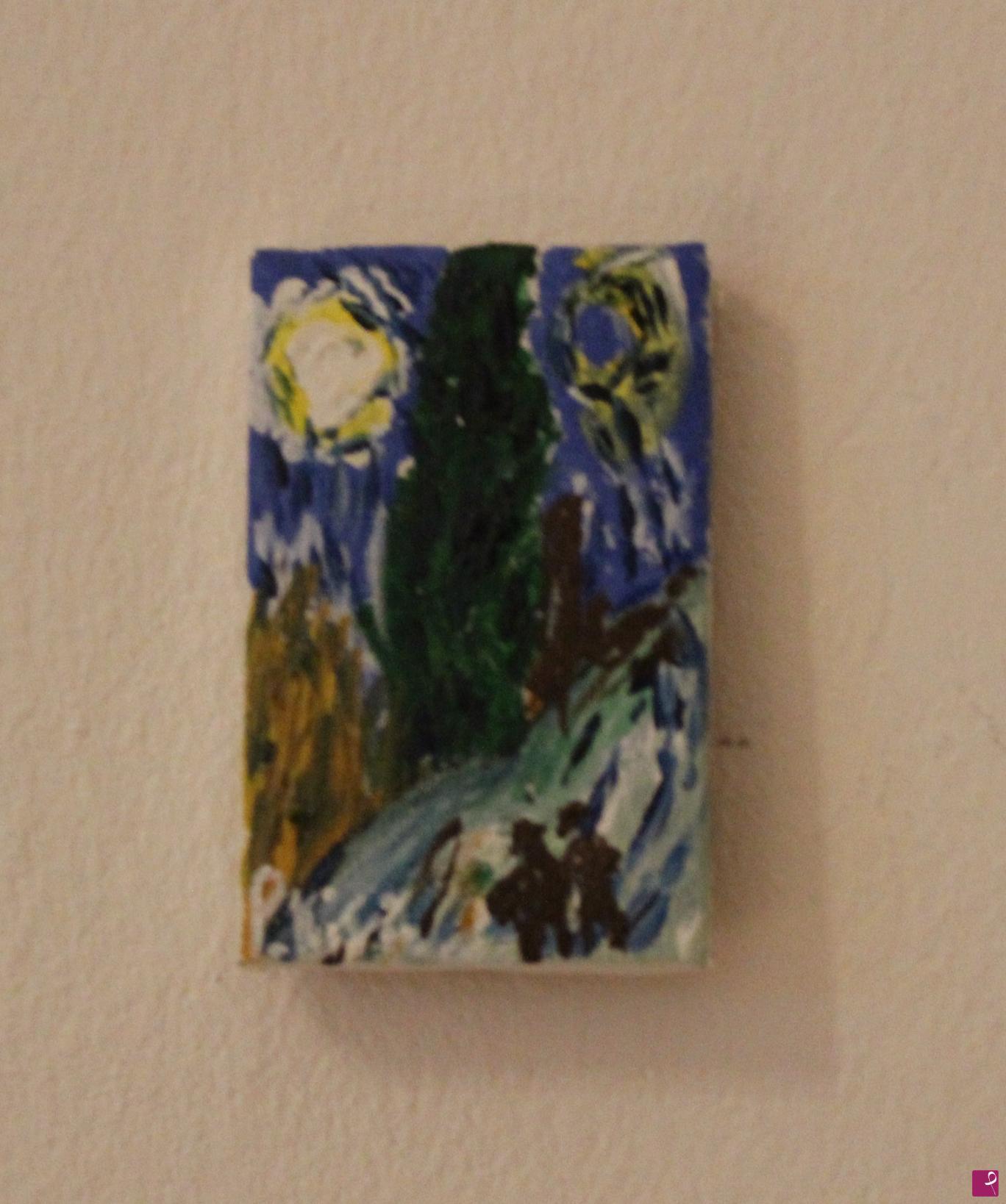 quadri in vendita online - Ispirato a Van Gogh - Strada con cipresso