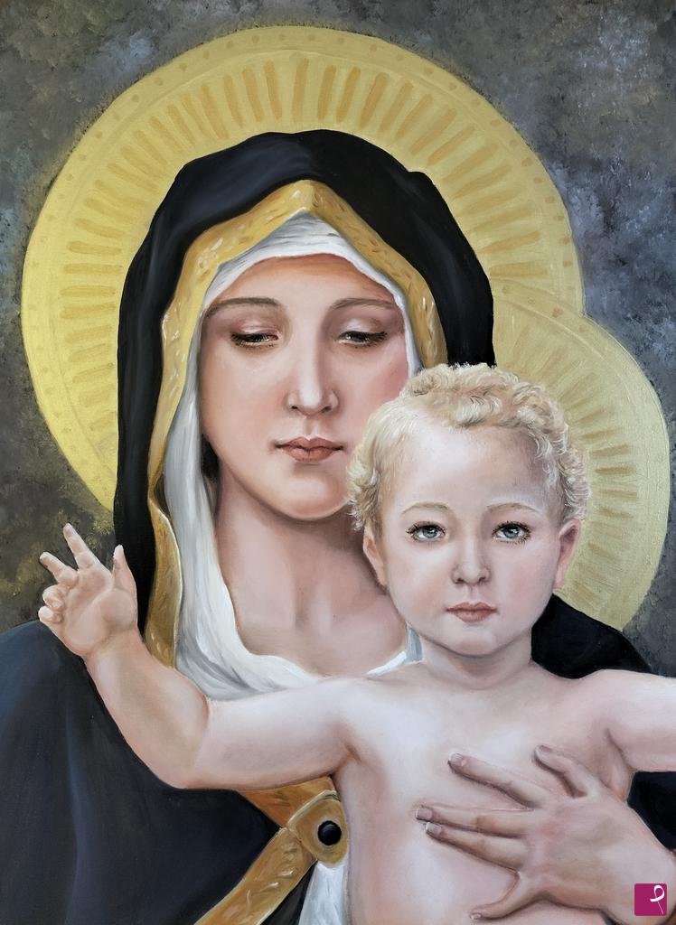 quadri in vendita online - Ispirazione a La Vierge au lys