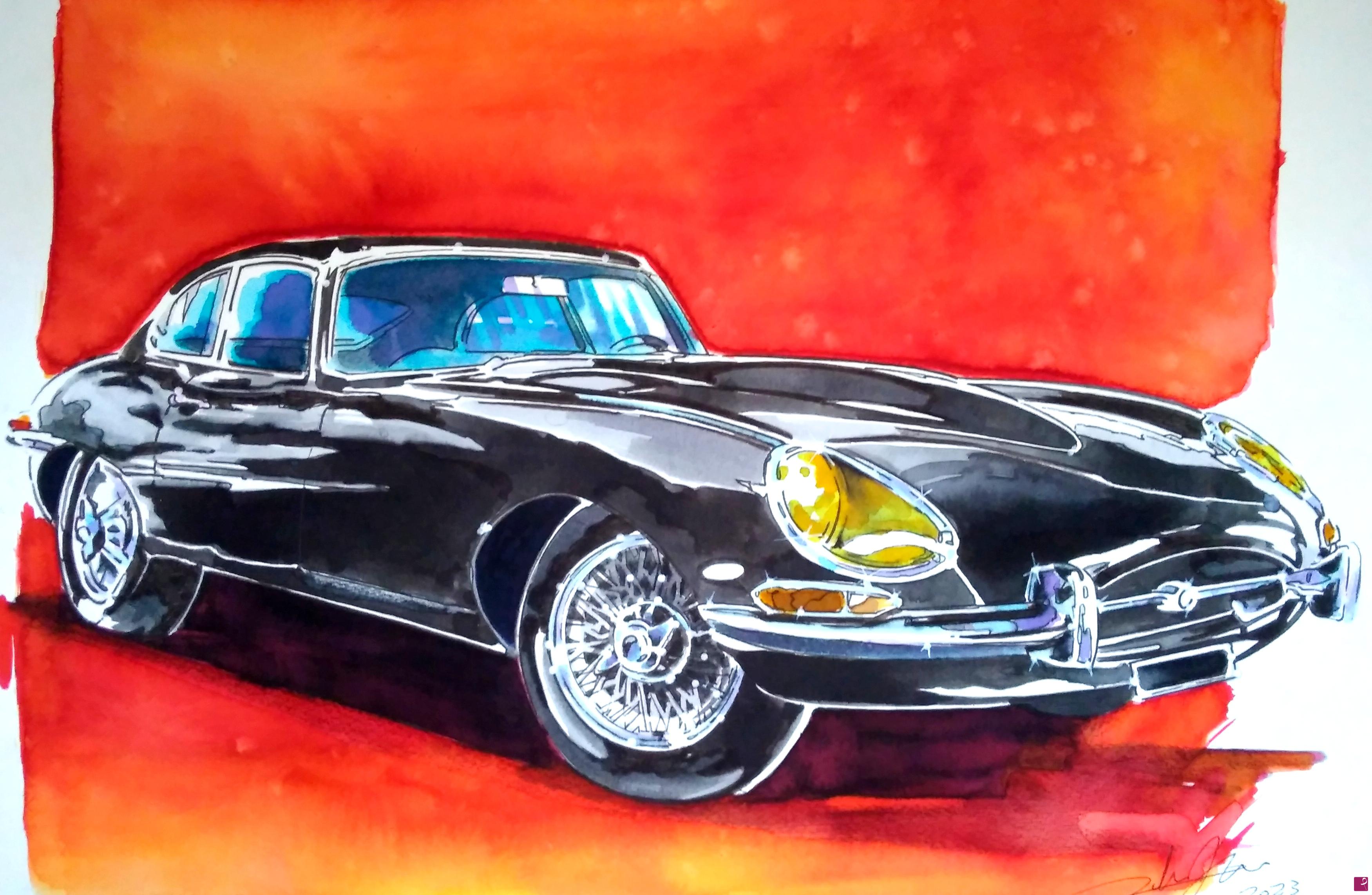 quadri in vendita online - JAGUAR E - type Coupe' 