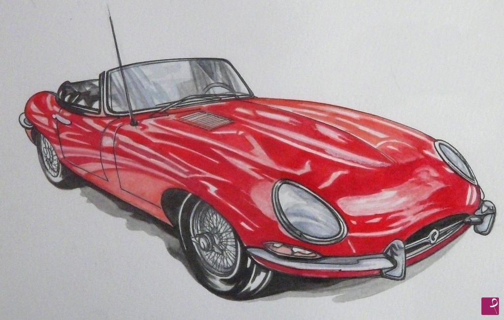 quadri in vendita online - JAGUAR E SPIDER 