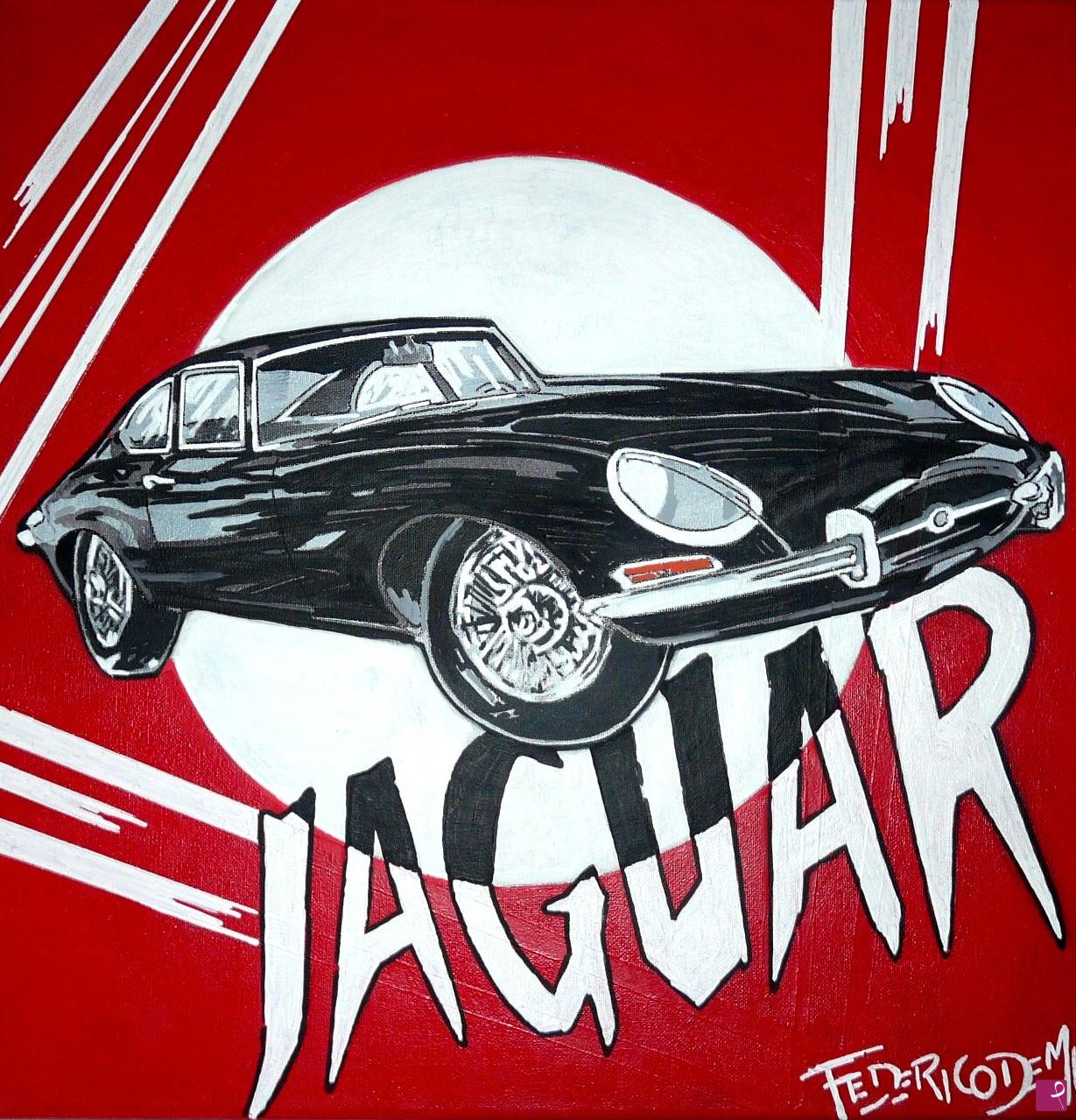 quadri in vendita online - JAGUAR E type - POP ART