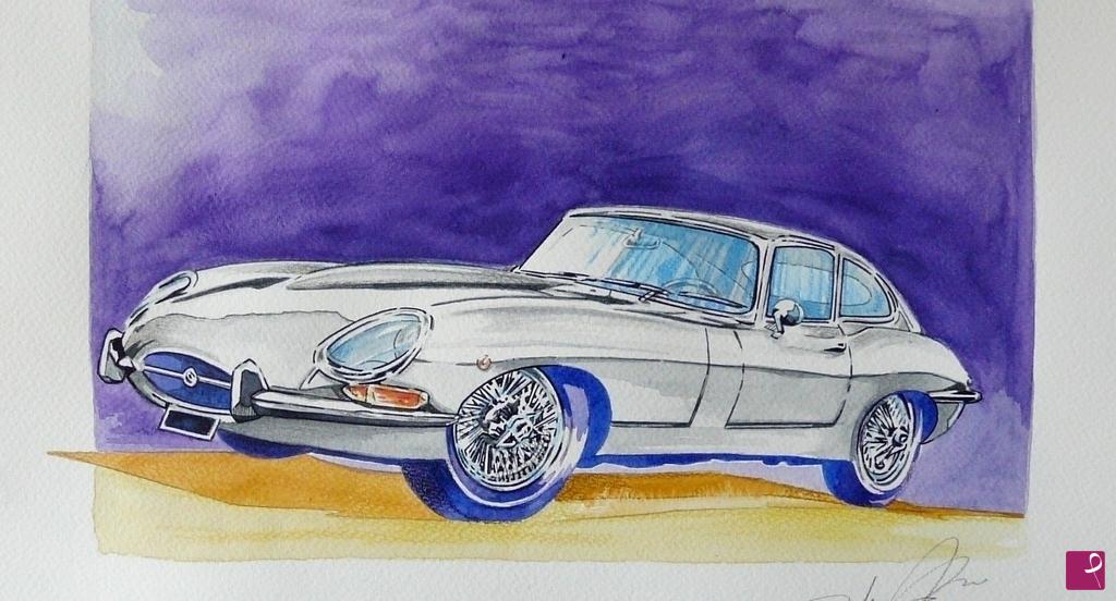 quadri in vendita online - JAGUAR E type coupe' 1966