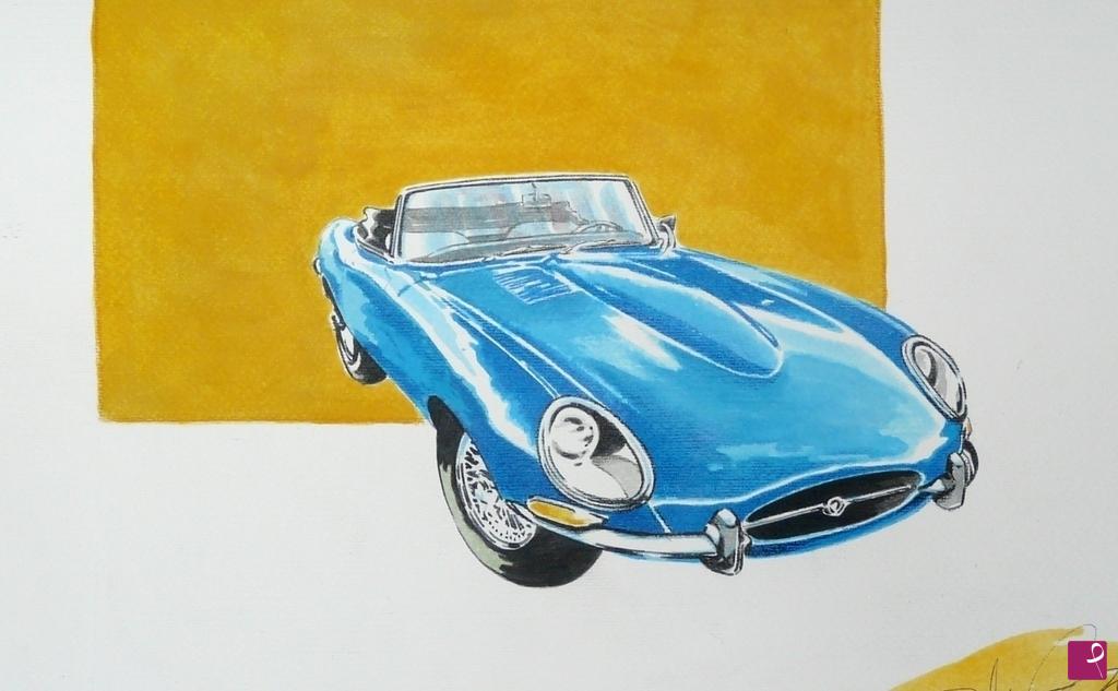 quadri in vendita online - JAGUAR E type Spider 1966