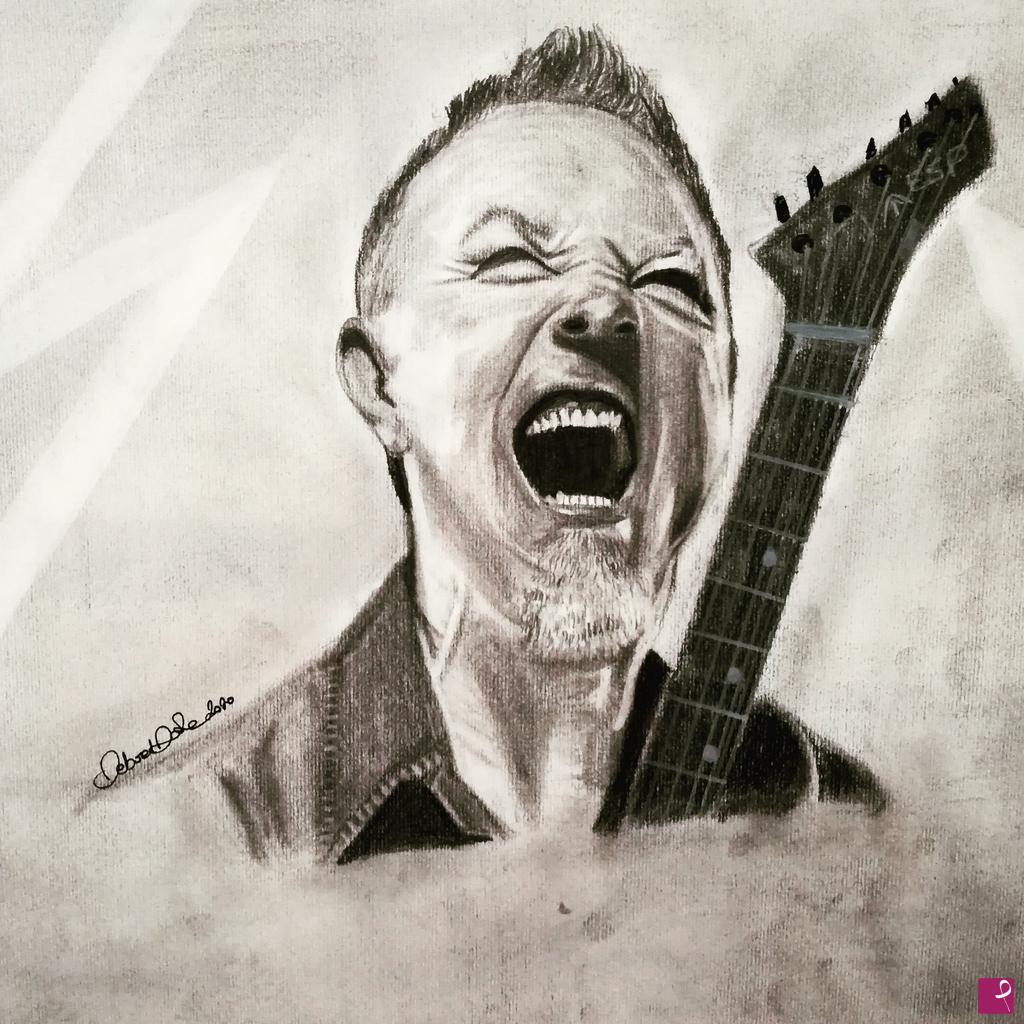 quadri in vendita online - JAMES HETFIELD RITRATTO 