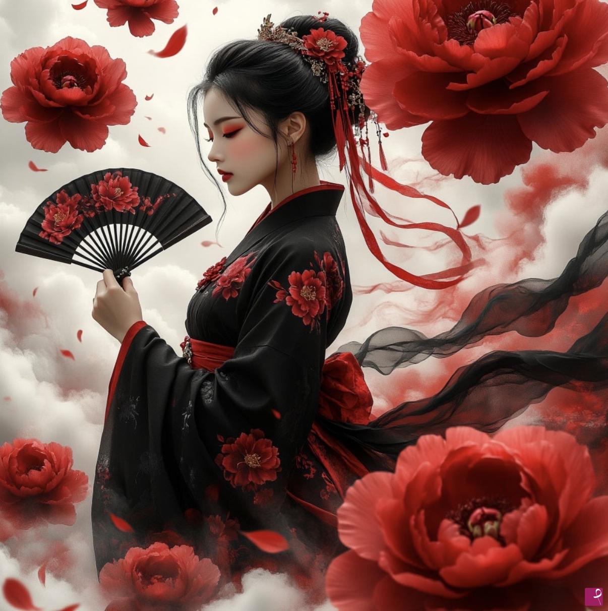 quadri in vendita online - Japan’s girl in kimono 