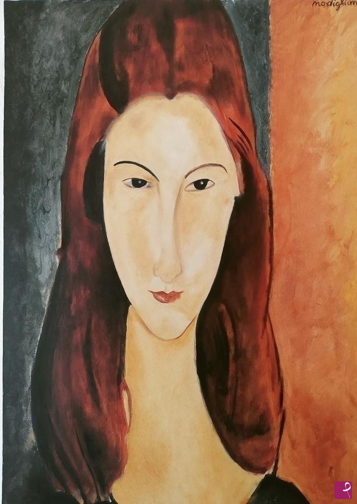 quadri in vendita online - Jeanne Hebuterne ritratto frontale