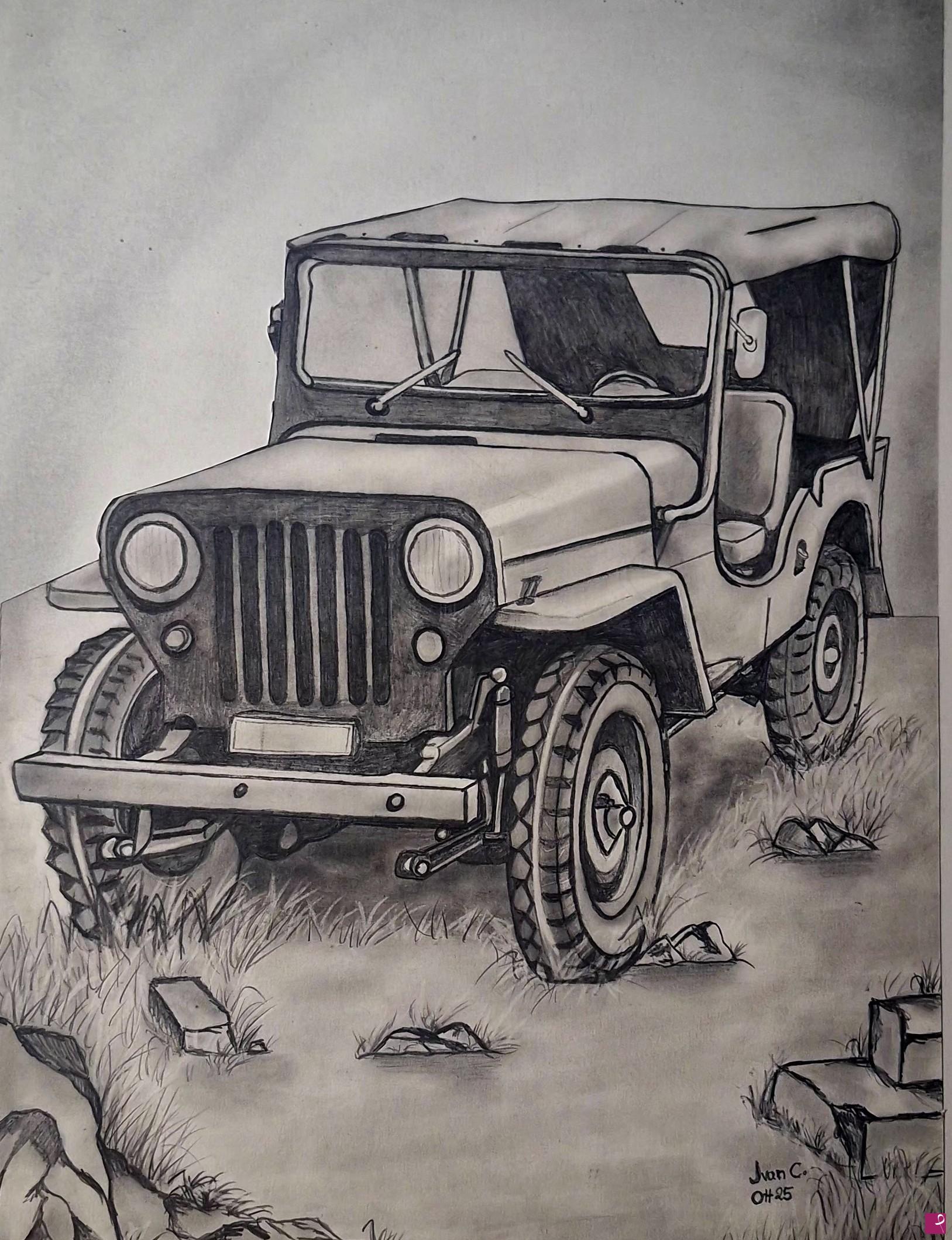 quadri in vendita online - Jeep 1954