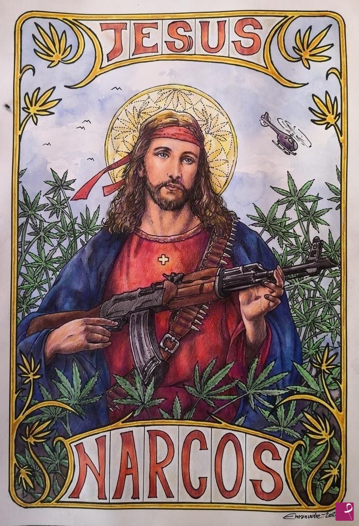 quadri in vendita online - Jesus Narcos