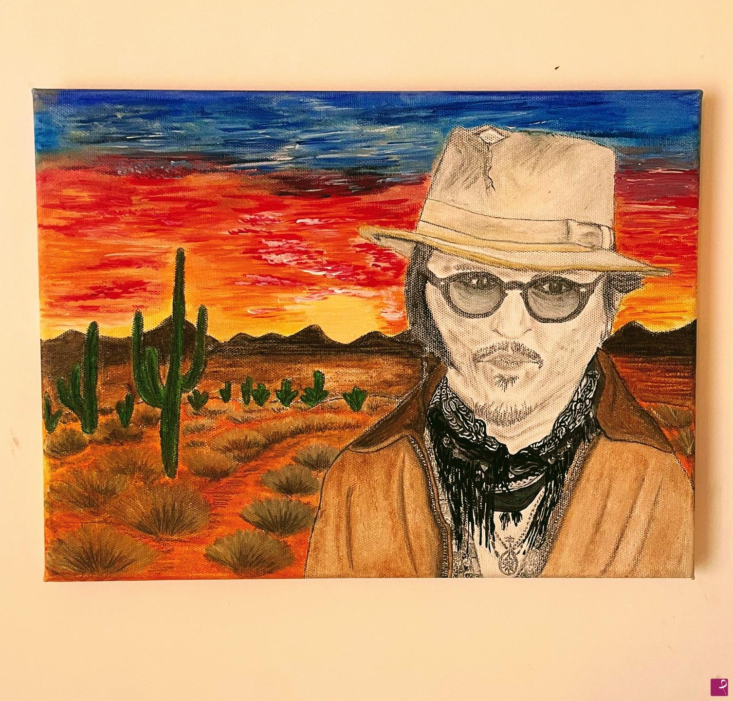 quadri in vendita online - Jhonny Depp, semplicemente un mito