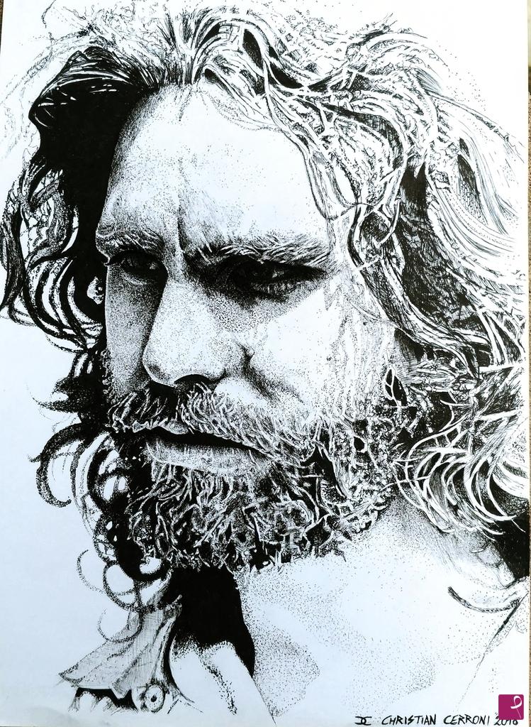 quadri in vendita online - Jim Morrison - the lizard king