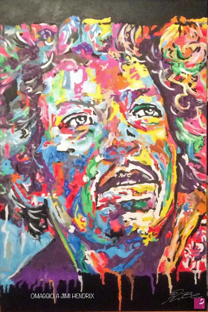 quadri in vendita online - JIMI HENDRIX OMAGGIO
