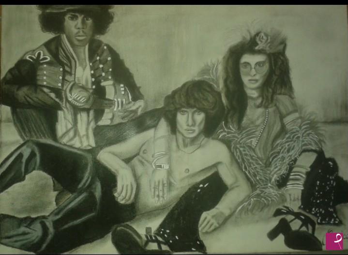 quadri in vendita online - Jim,Janis,Jimmy