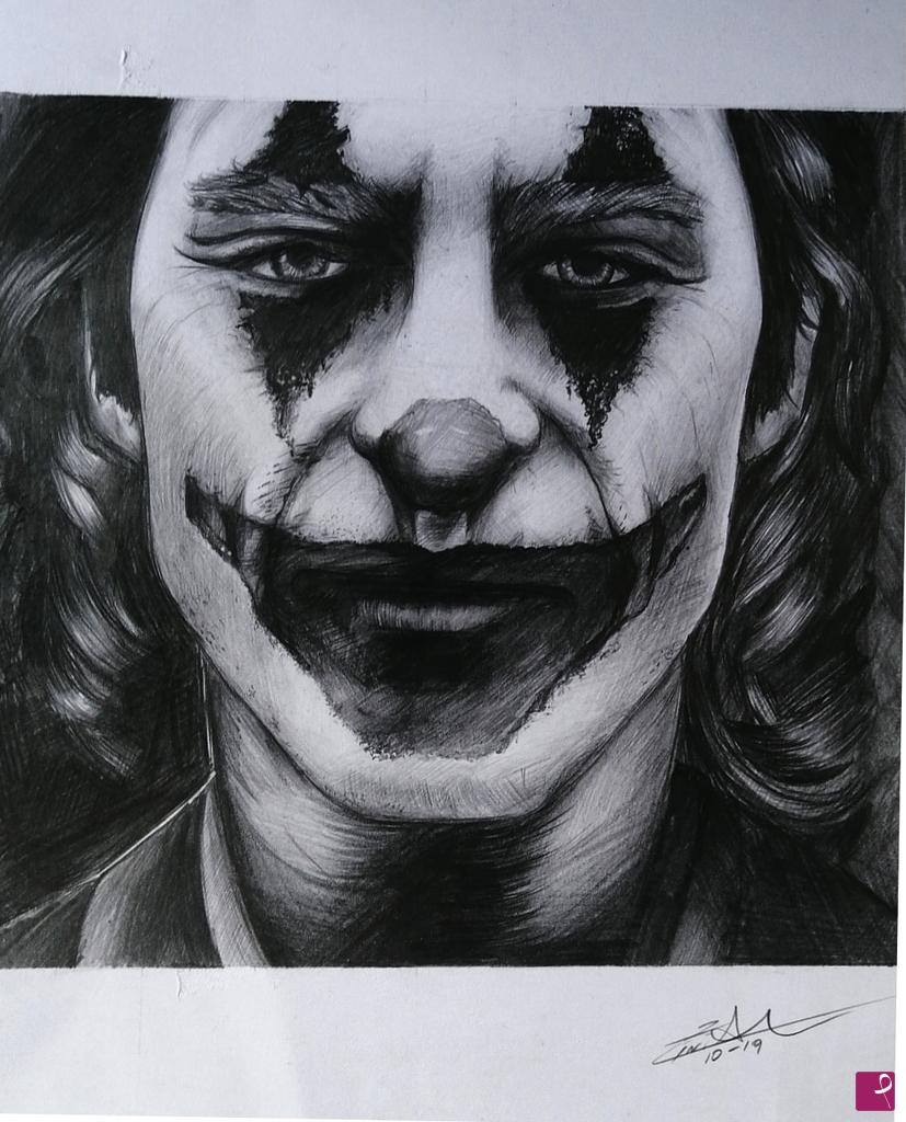 Joker Joaquin Phoenix - Quadro su tela in legno da 3 cm, prodotto in  Spagna, stampa ad alta risoluzione, varie misure (120, 67)