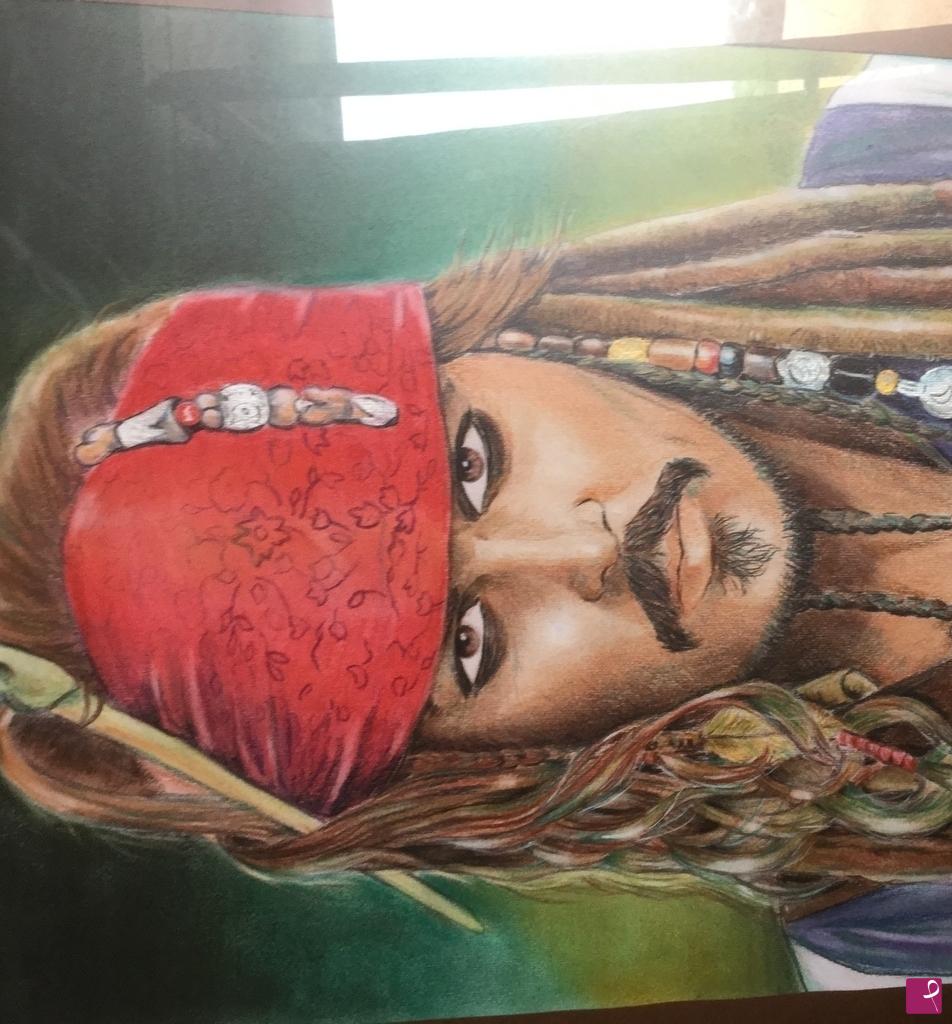 quadri in vendita online - Jonny Depp ne I PIRATI DEI CARAIBI