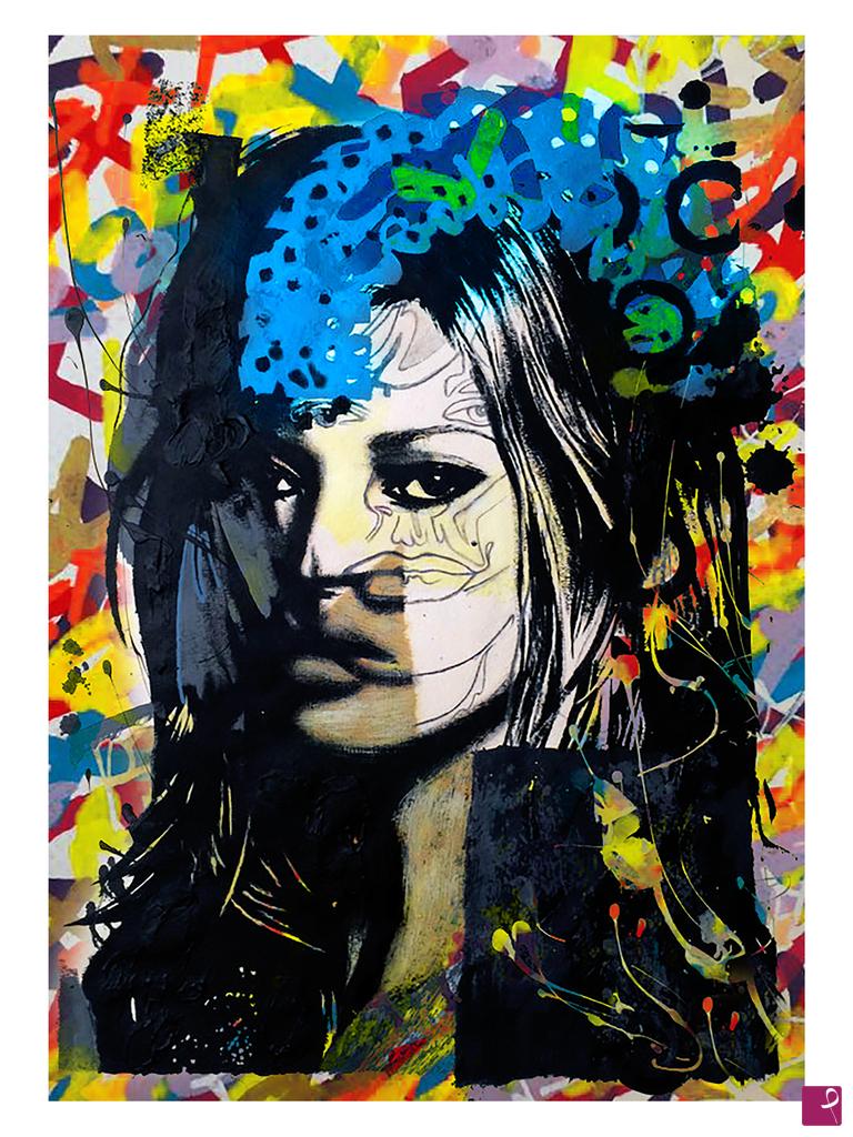 quadri in vendita online - Julia Chechic - Kate Moss Composition