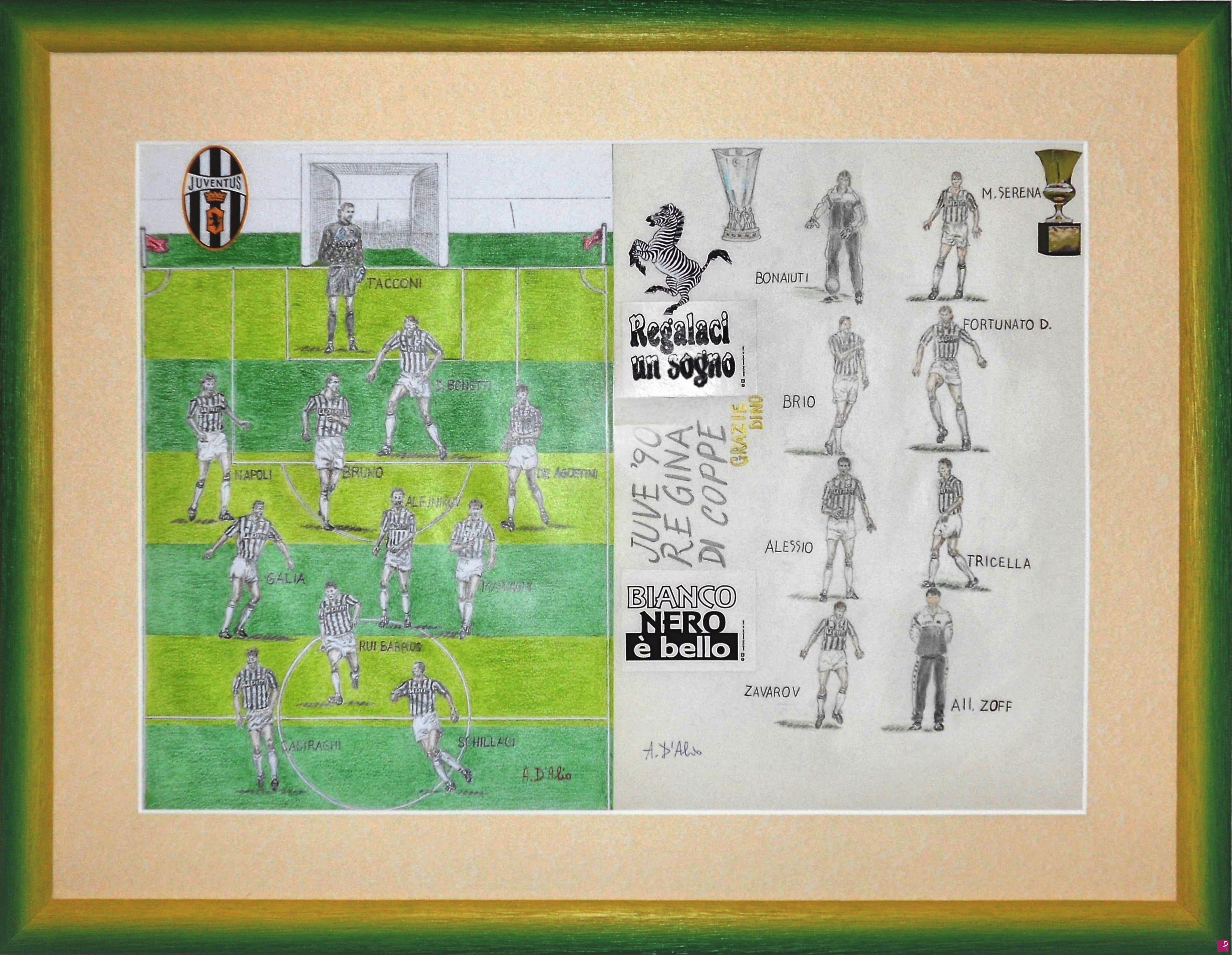 quadri in vendita online - Juve '90 Regina di Coppe