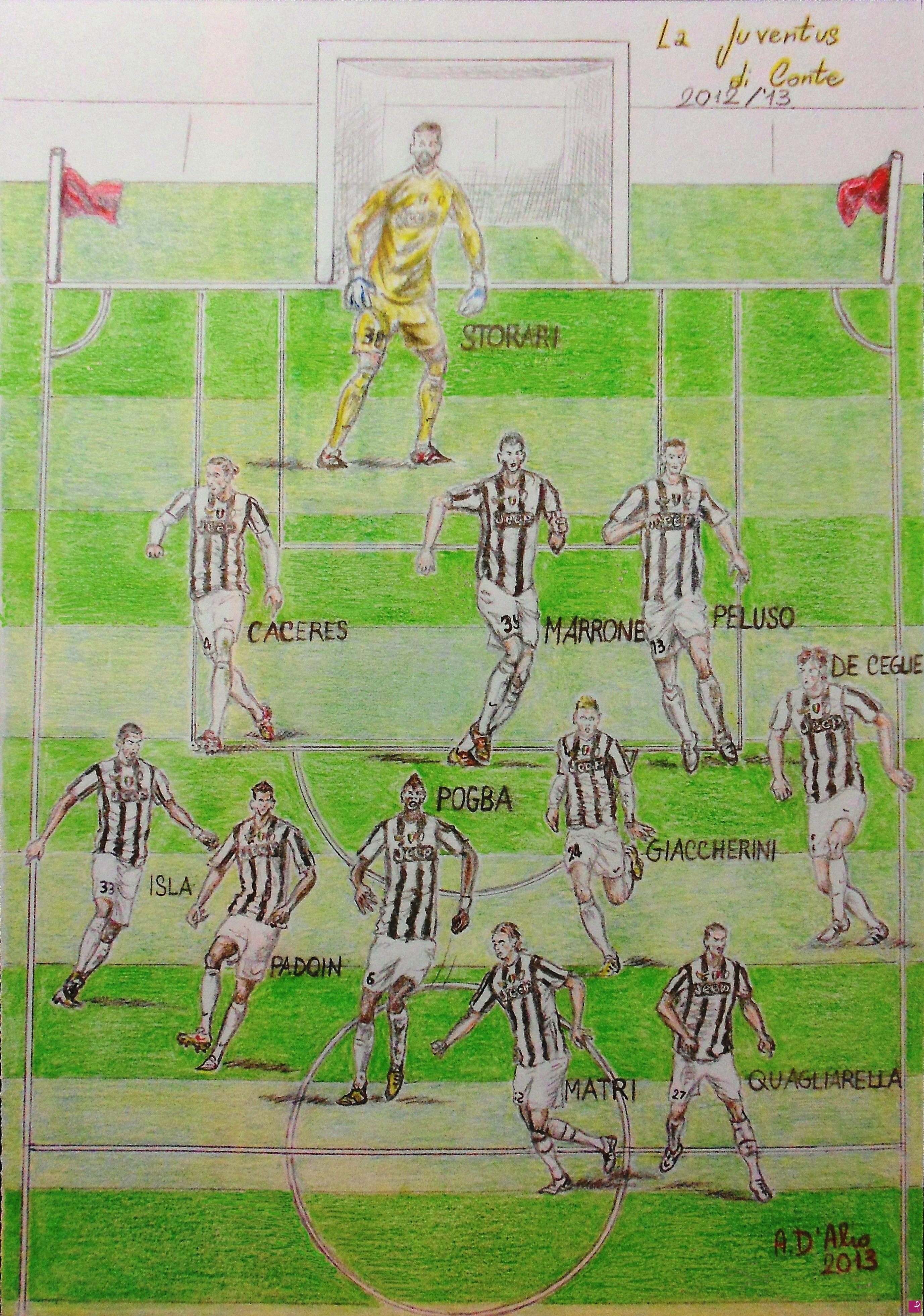 quadri in vendita online - Juventus di Conte 2012 '13 LATO 2