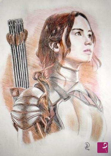 quadri in vendita online - Katniss di Hunger Games