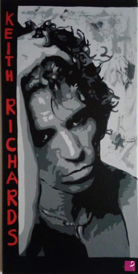 quadri in vendita online - Keith Richards ( Rolling Stones )