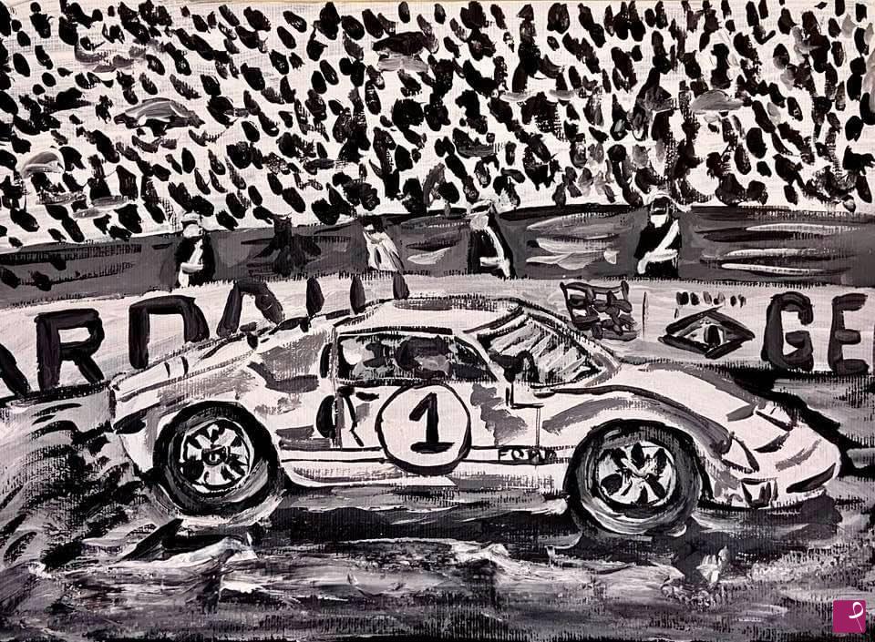quadri in vendita online - Ken Miles le Mans 1966