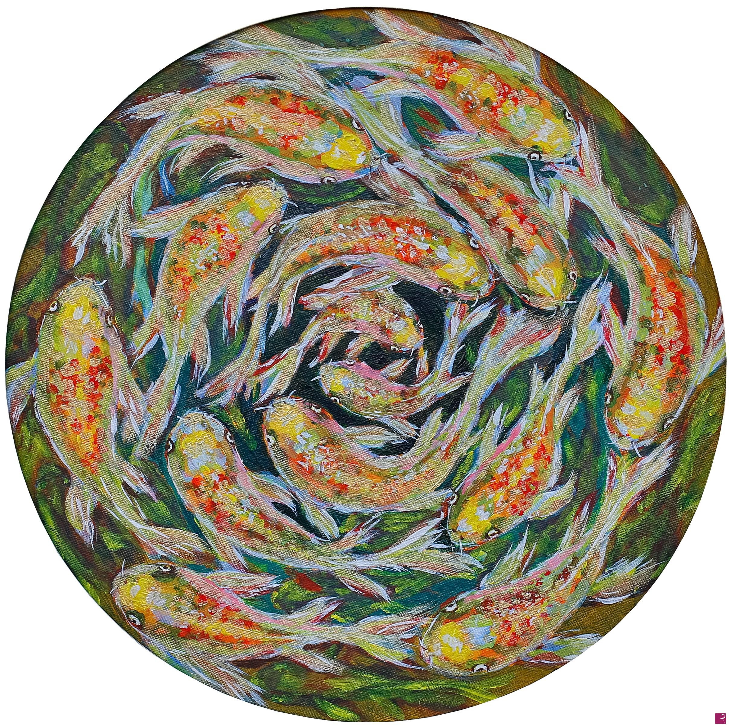 quadri in vendita online - Koi fish - pesci portafortuna
