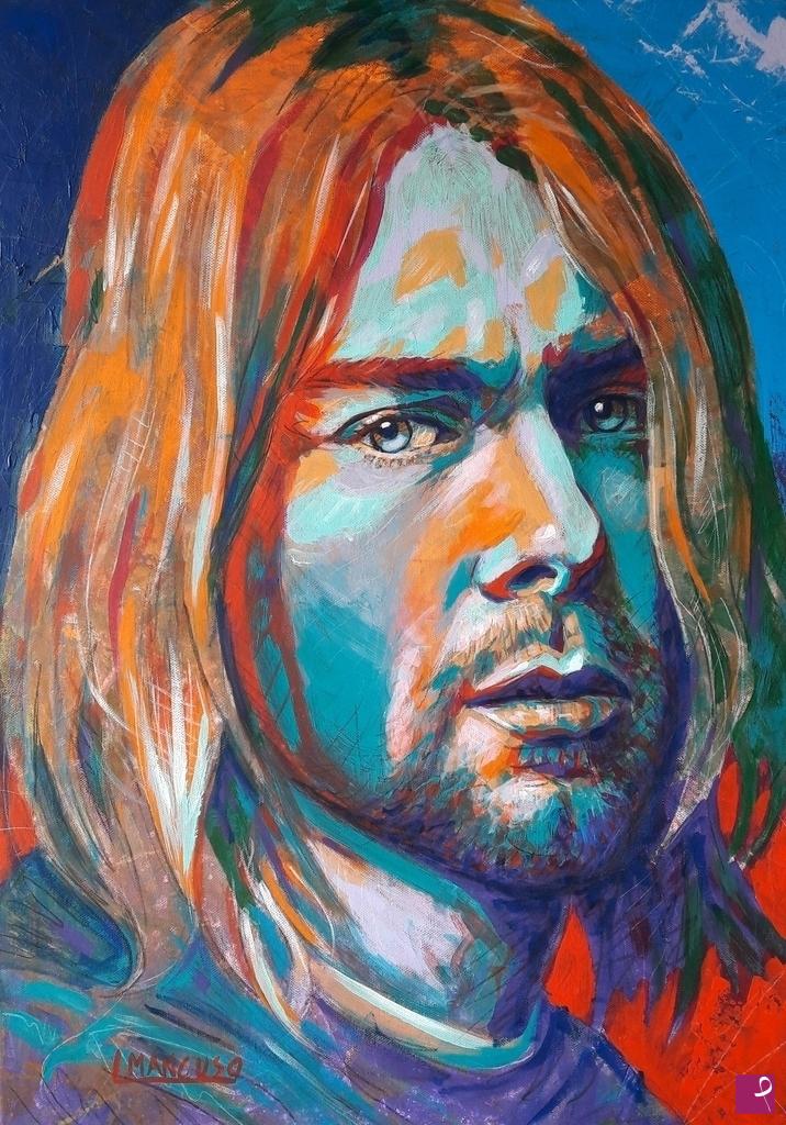 quadri in vendita online -  Kurt Cobain ritratto