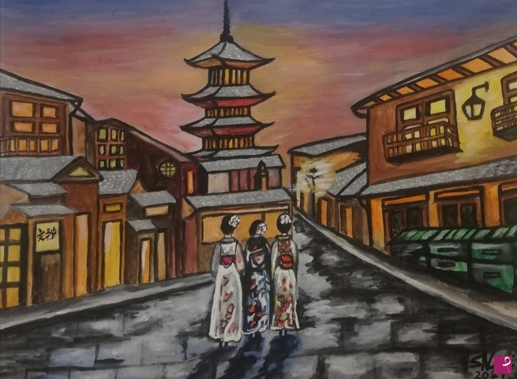 quadri in vendita online - Kyoto - Giappone 