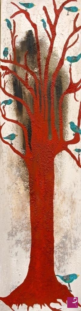 quadri in vendita online - l' albero rosso