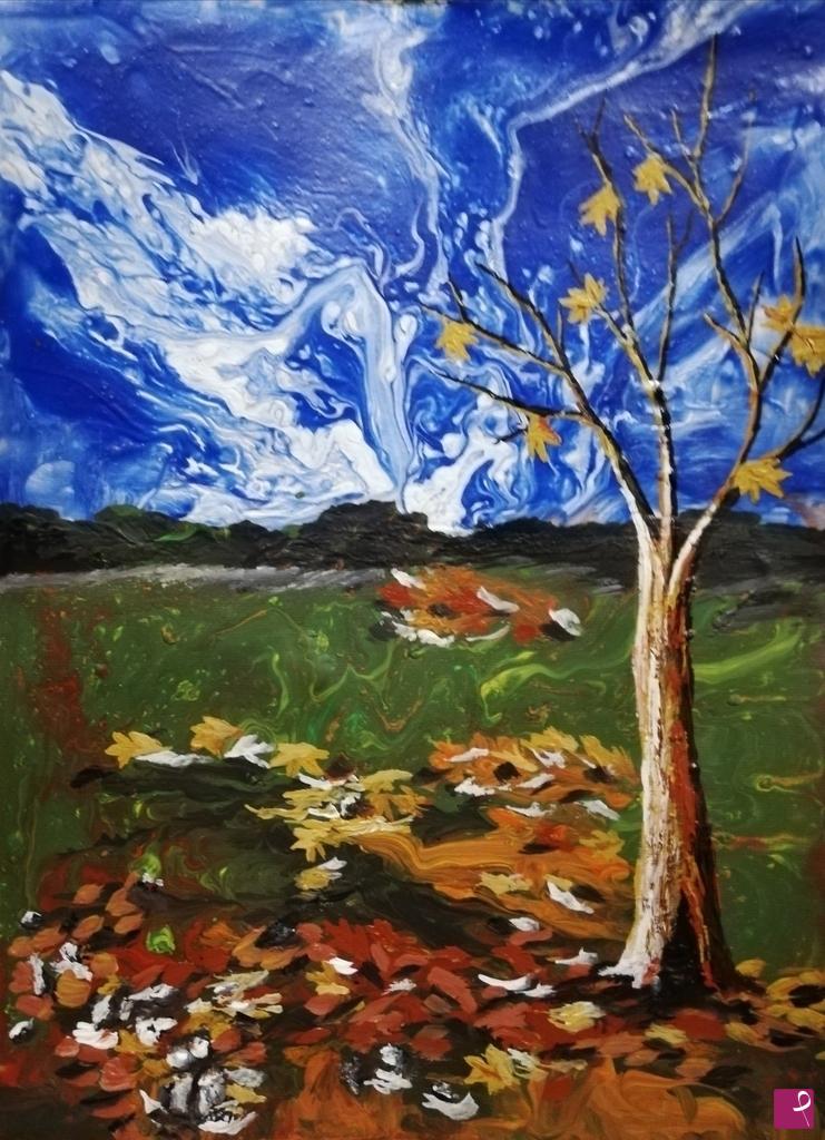 quadri in vendita online - L 'albero solitario 