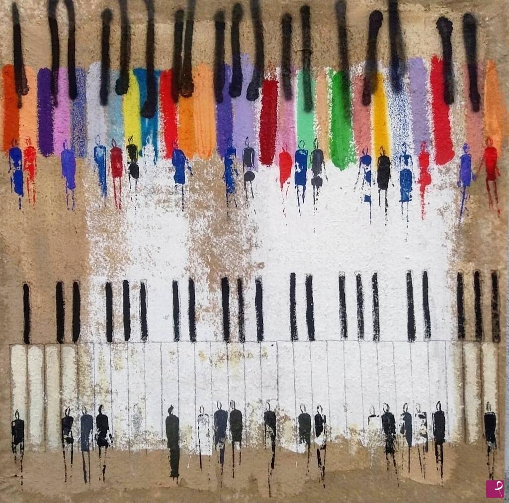 quadri in vendita online - L' infinito dei colori, come l'infinito della musica, come l'infinito delle persone.