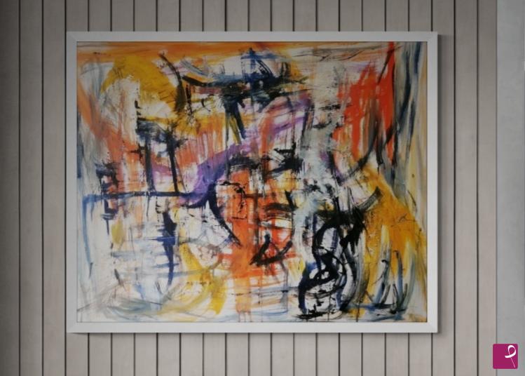 quadri in vendita online - L' Istanza del colore dipinto su tela quadro astratto Valter Lovisi 