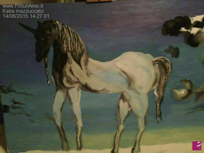 quadri in vendita online - l unicorno di dali