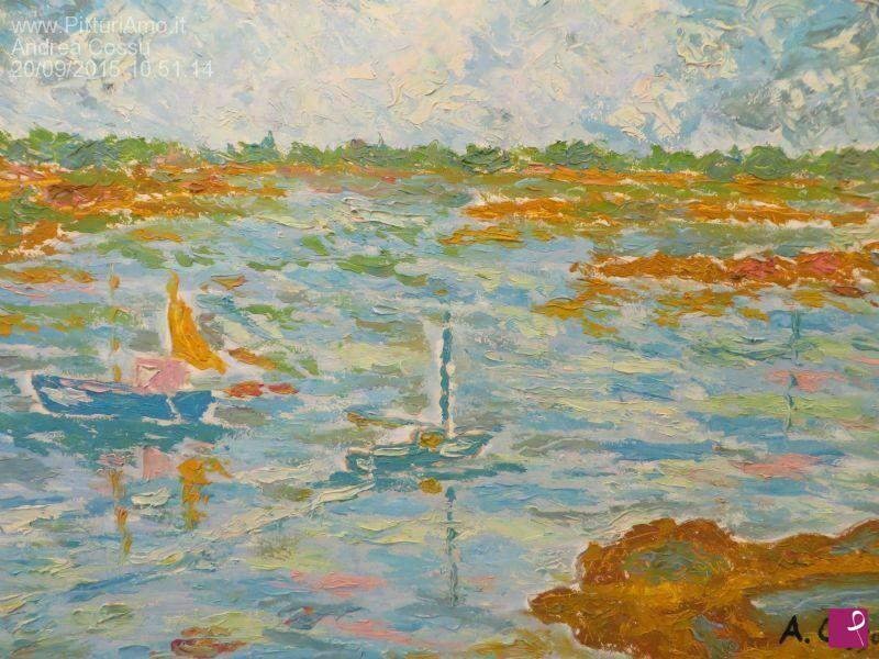 quadri in vendita online - La baia di Ploumanach in Bretagna