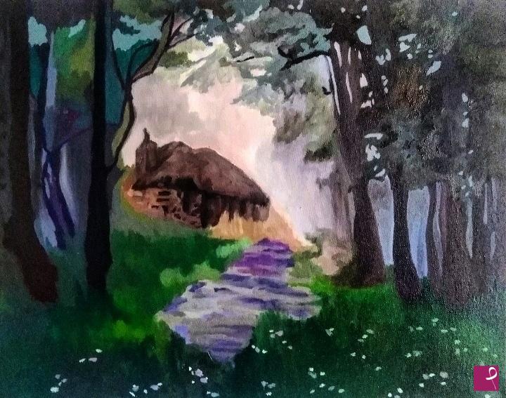 quadri in vendita online - LA BAITA NEL BOSCO 