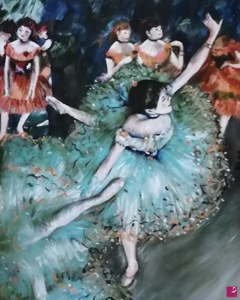quadri in vendita online - La ballerina in verde