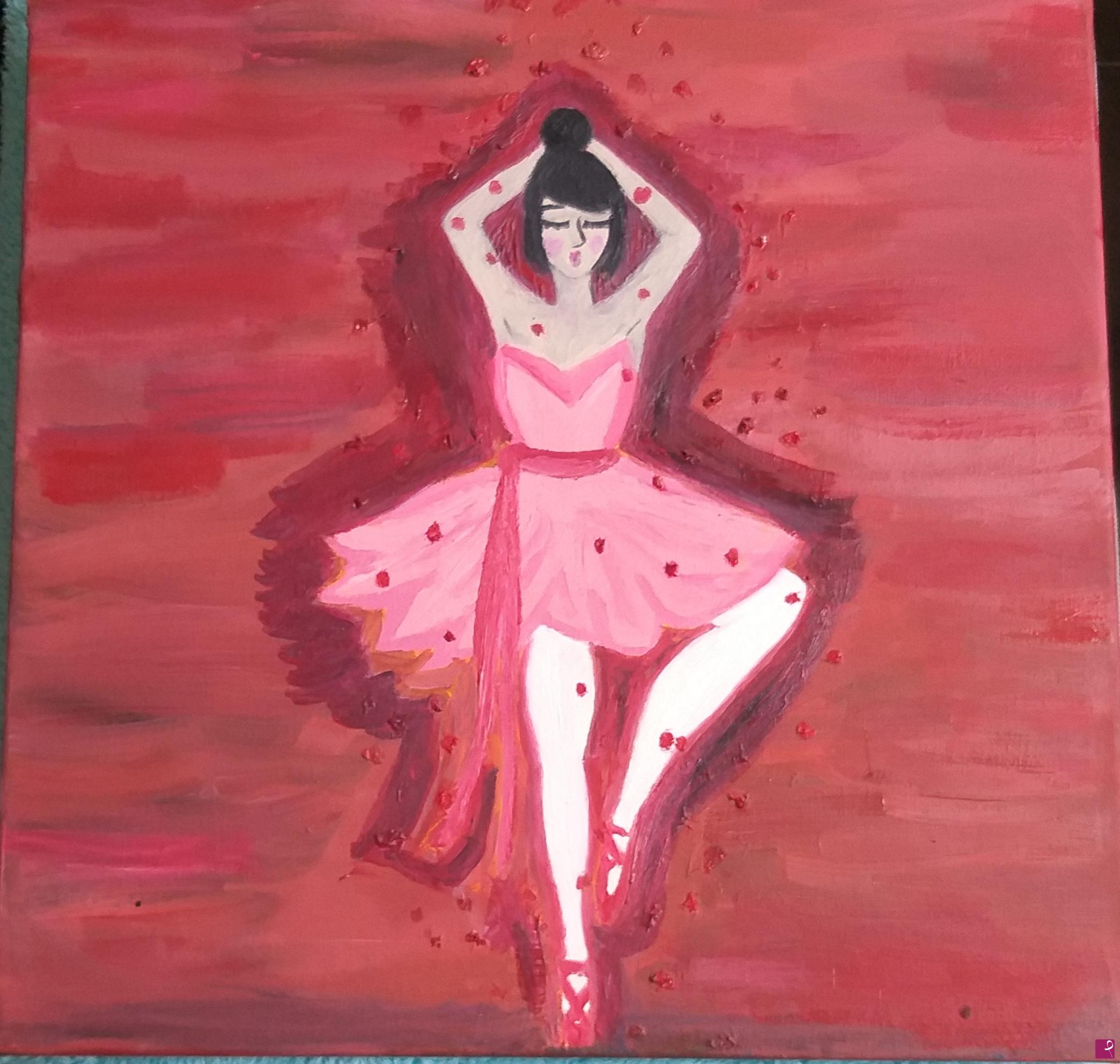 quadri in vendita online - "La ballerina" olio su tela 50x50