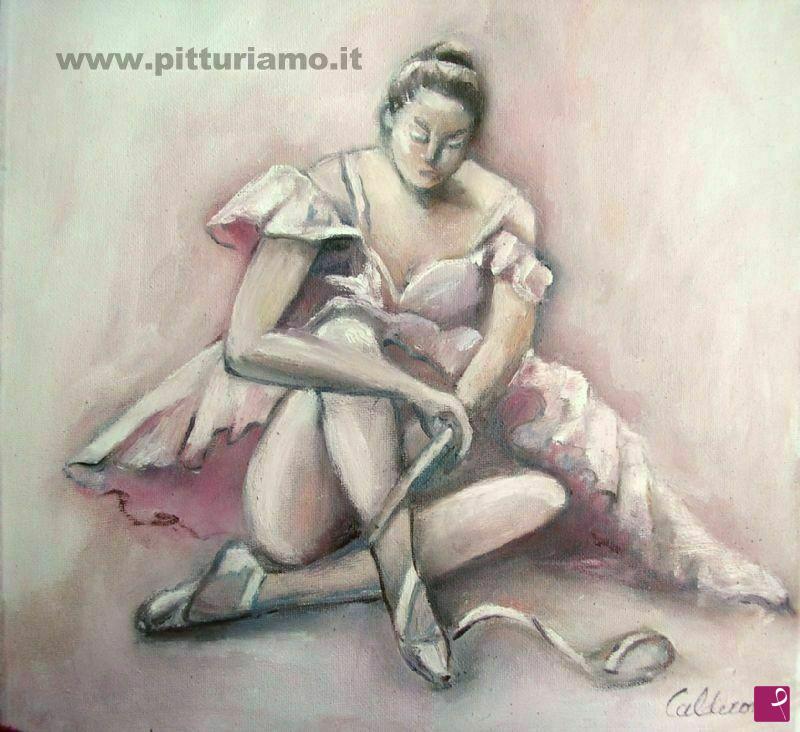 quadri in vendita online - La ballerina rosa