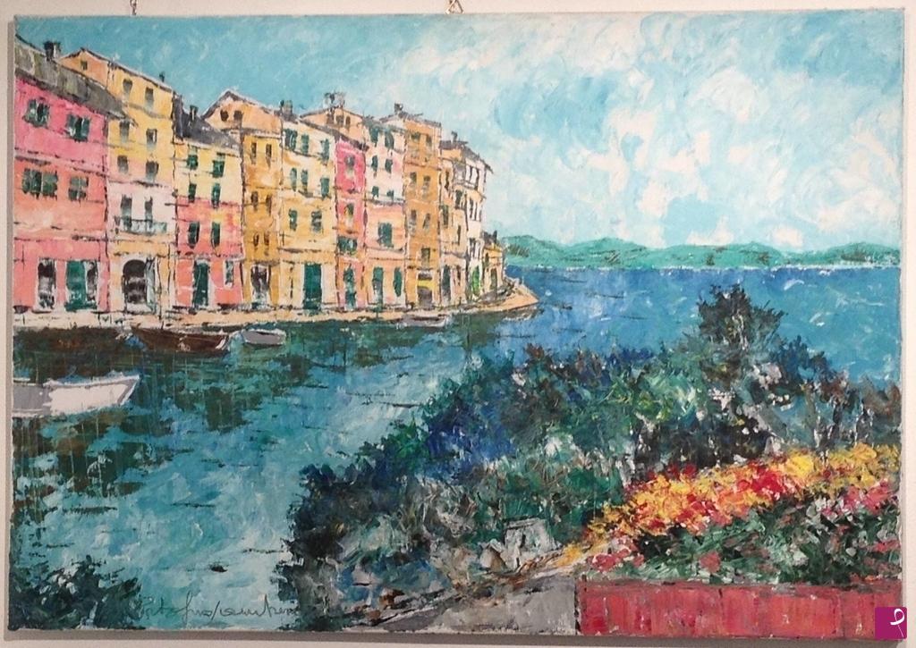 quadri in vendita online - La calata di Portofino