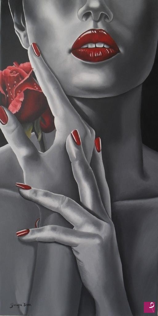 quadri in vendita online - La carezza di un fiore