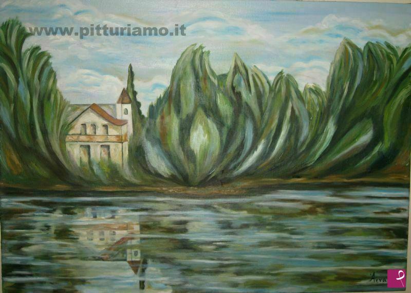 quadri in vendita online - LA CASA AL LAGO