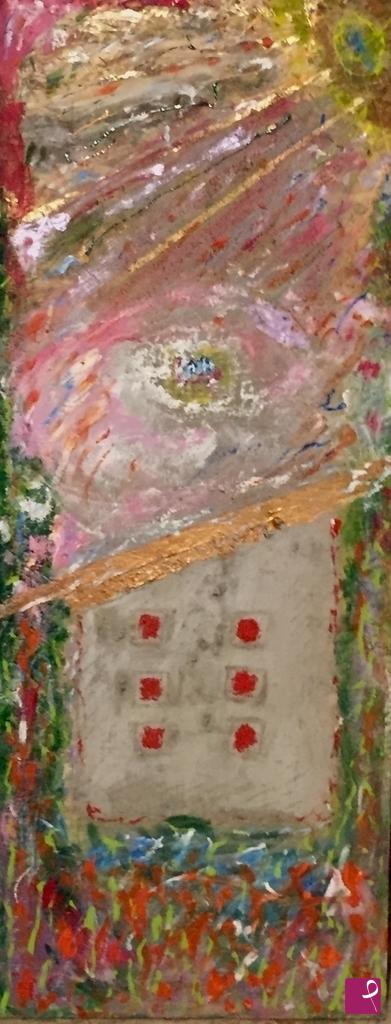 quadri in vendita online - "La casa dalle finestre rosse" - The house with red windows"   