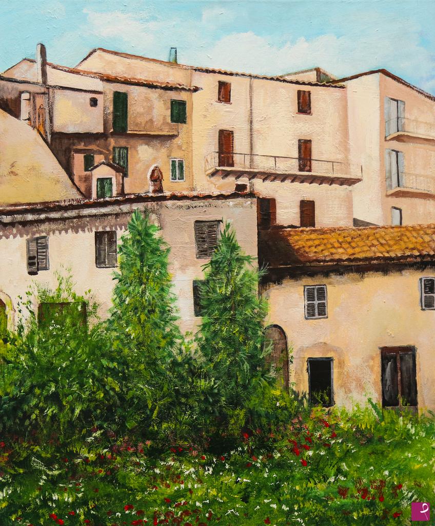 quadri in vendita online - La casa in campagna
